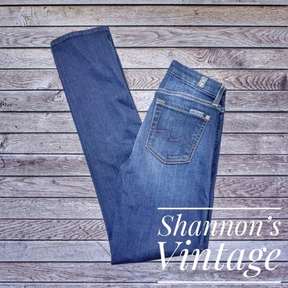 7 For All Mankind Karah Women’s Sz 24 Straight Leg Jeans A48